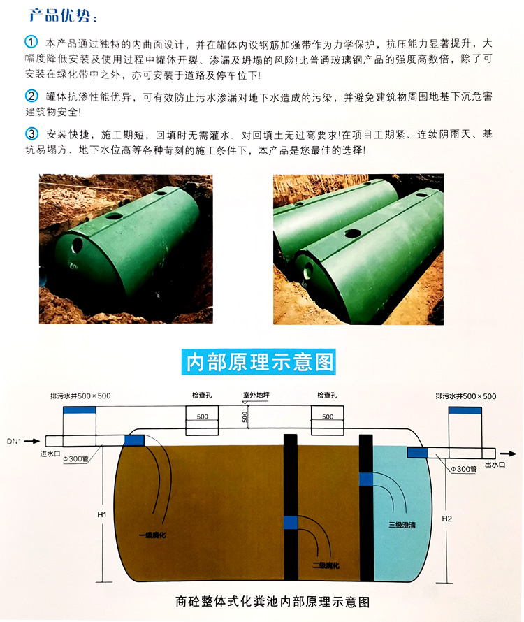 醴陵玻璃钢化粪池